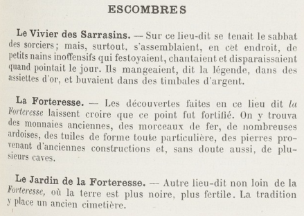Escombres et son histoire Escombres